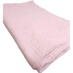 Pink Pineapple Crown And Ivy Twin Size Bedspread And One Pillow Case 100% Cotton